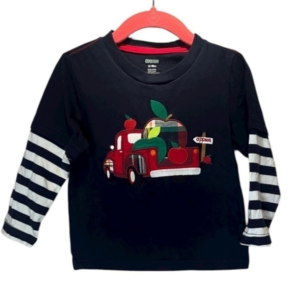 Gymboree Boy’s Girl’s Apple Truck Layered T Shirt Size 12-18 Months